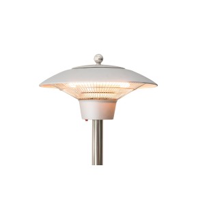 Stufa Riscaldatore a Infrarossi Bianco con Piantana per Esterni 1500W 2