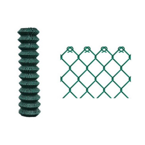 Rete per Recinzione Plastificata Verde a maglia sciolta 50x50cm H150 25 metri