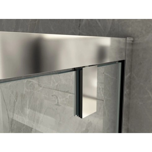 Box Doccia Nicchia 2 Ante Battente Saloon Vetro 6 mm Porta Parete in Cristallo