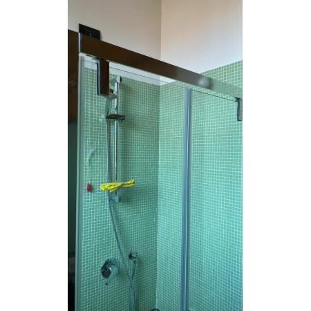 Box Doccia Nicchia 2 Ante Battente Saloon Vetro 6 mm Porta Parete in Cristallo