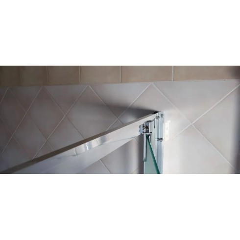 Box Doccia Nicchia 2 Ante Battente Saloon Vetro 6 mm Porta Parete in Cristallo