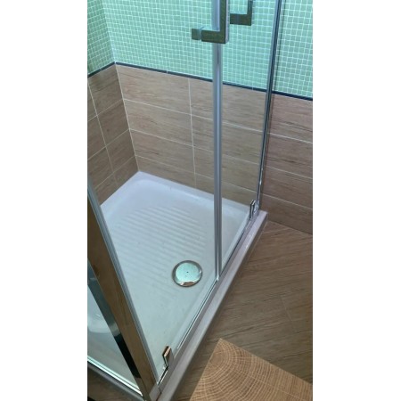 Box Doccia Nicchia 2 Ante Battente Saloon Vetro 6 mm Porta Parete in Cristallo