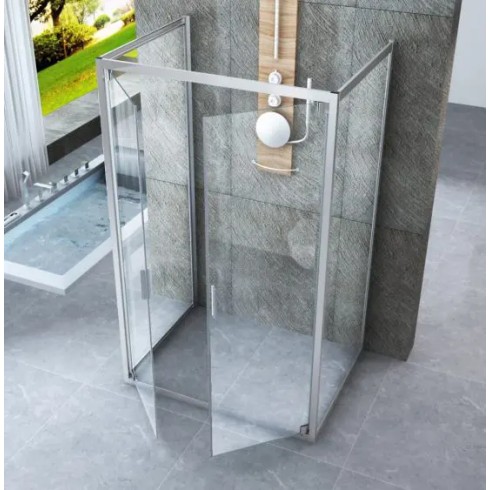 Box Doccia 3 Lati 6 mm Anta Battente Saloon 60 70 80 90 100 110 120 130 140 cm