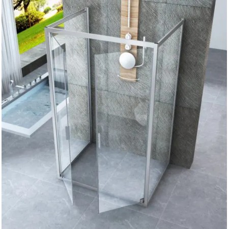 Box Doccia 3 Lati 6 mm Anta Battente Saloon 60 70 80 90 100 110 120 130 140 cm