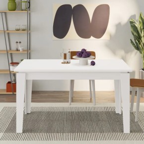 Tavolo da Pranzo Estensibile Allungabile 140/190 x 80 Bianco 2