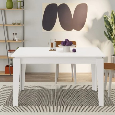 Tavolo da Pranzo Estensibile Allungabile 140/190 x 80 Bianco