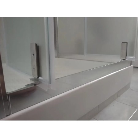 Box Doccia Angolare 2 Ante Battente Saloon Parete Fissa Vetro 6 mm in Cristallo