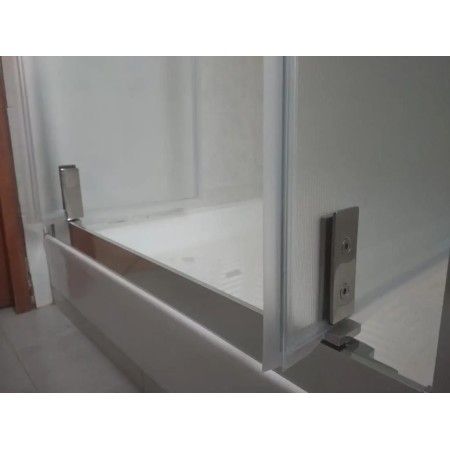 Box Doccia Angolare 2 Lati Ante Saloon Battente Parete Fissa Vetro 6 mm Opaco | BricoShop24
