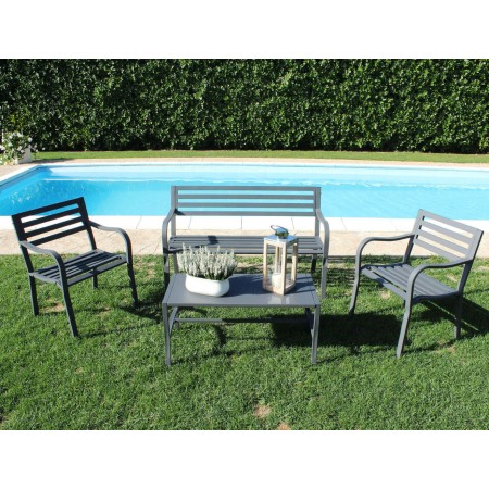 Panchina in Metallo Antracite 2 posti da Giardino