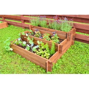 Fioriera 120x120 Orto Rialzato Urbano da Balcone Giardino Aiuola Vaso in Legno