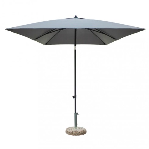Ombrellone da Giardino Nero/Grigio Rettangolare 2x3 Mt Palo Centrale