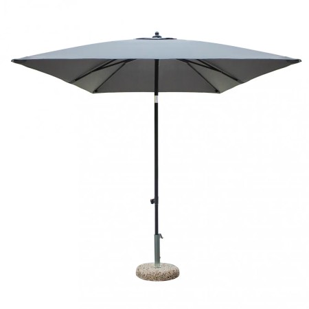 Ombrellone da Giardino Nero/Grigio Rettangolare 2x3 Mt Palo Centrale