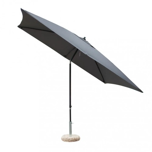 Ombrellone da Giardino Nero/Grigio Rettangolare 2x3 Mt Palo Centrale