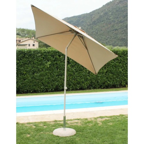 Ombrellone da Giardino Tortora Rettangolare 2x3 Mt Palo Centrale