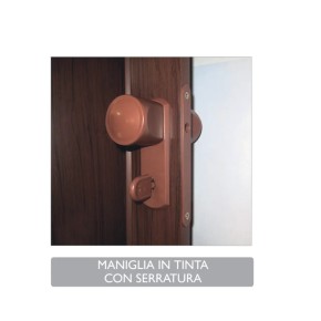 Porta a Soffietto Riducibile Ciliegio con Serratura a Chiave 2