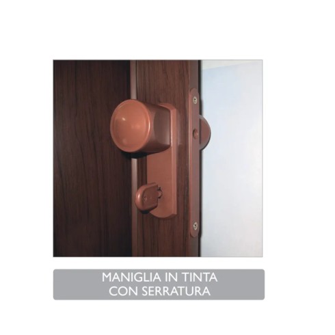 Porta a Soffietto Riducibile Ciliegio con Serratura a Chiave