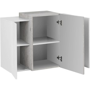Mobile Pensilina a Muro con 3 Ante Design Moderno Bianco lucido 90x38x65,5 cm 2