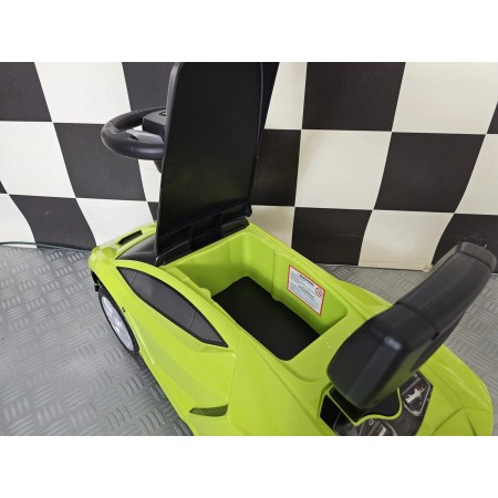 Auto Lamborghini Verde Cavalcabile a Spinta per Bambini