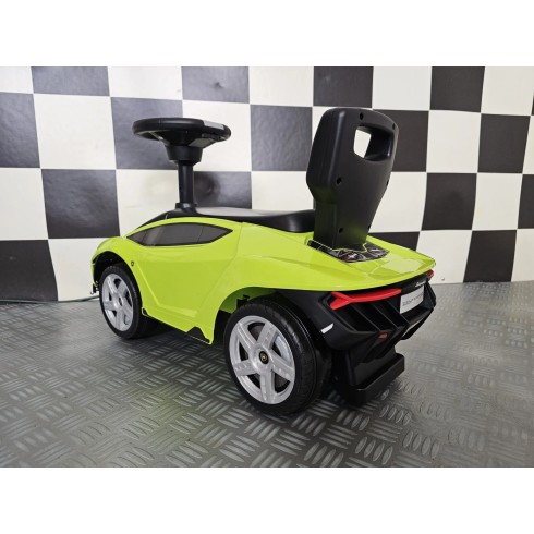Auto Lamborghini Verde Cavalcabile a Spinta per Bambini