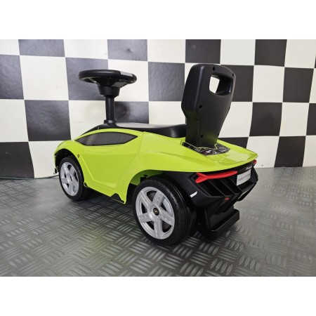 Auto Lamborghini Verde Cavalcabile a Spinta per Bambini
