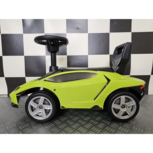Auto Lamborghini Verde Cavalcabile a Spinta per Bambini