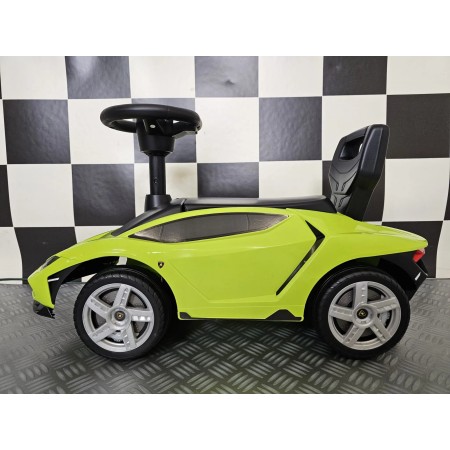 Auto Lamborghini Verde Cavalcabile a Spinta per Bambini