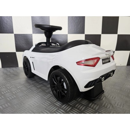 Auto Maserati Gran Cabrio Bianca Cavalcabile a Spinta per Bambini