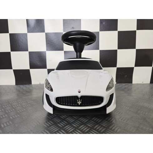Auto Maserati Gran Cabrio Bianca Cavalcabile a Spinta per Bambini