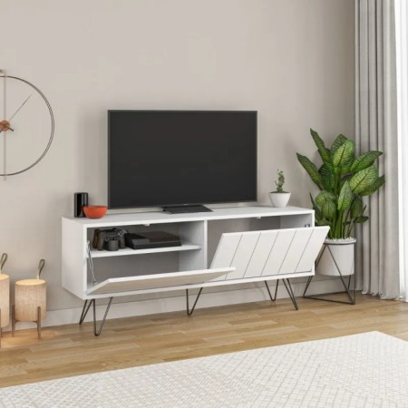 Mobile Porta Tv per Soggiorno 2 Ante Bianco 139x36x57 cm