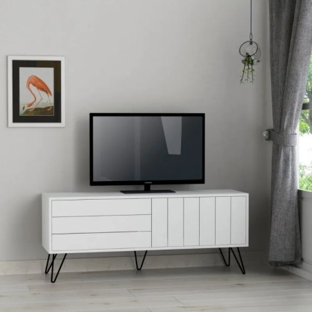 Mobile Porta Tv per Soggiorno 2 Ante Bianco 139x36x57 cm