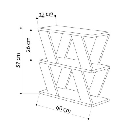 Tavolino da Divano Laterale Tortora 60x22x57 cm