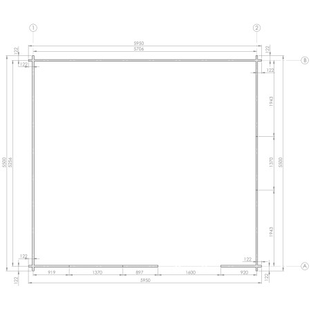 Casetta da Giardino 44 mm in Legno 6x6 infissi con doppio vetro