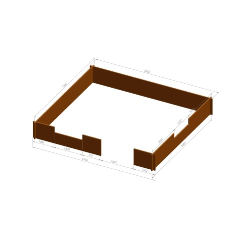 Casetta da Giardino 44 mm in Legno 6x6 infissi con doppio vetro