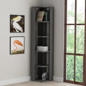 Libreria Angolare 5 ripiani Grigia 34x34x161 cm 2