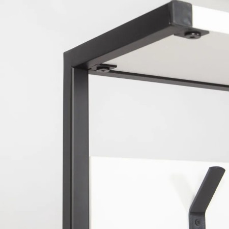 Mobile Scaffale Ingresso Bianco con Appendiabiti 78x30x182 cm