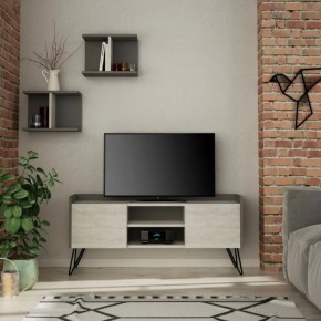 Mobile Porta Tv Ante Bianche Vintage e Mensole 125x33x56 cm 2