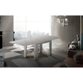 Tavolo Allungabile da 90 cm a 180 cm Apertura a Libro Grigio 2