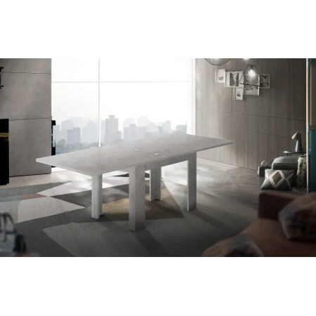 Tavolo Allungabile da 90 cm a 180 cm Apertura a Libro Grigio