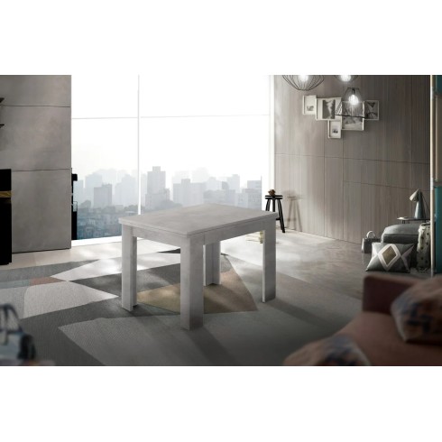 Tavolo Allungabile da 90 cm a 180 cm Apertura a Libro Grigio