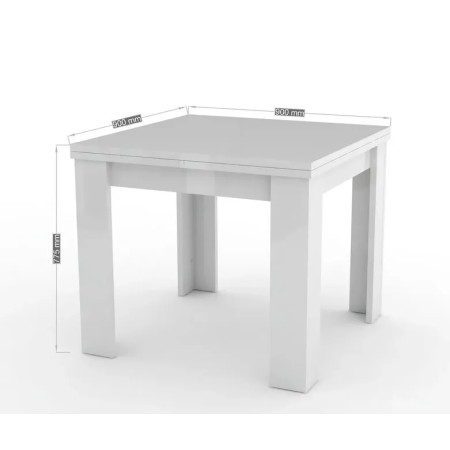 Tavolo Allungabile da 90 cm a 180 cm Apertura a Libro Grigio