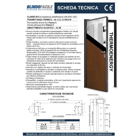 Porta Blindata da Esterno Classe 3 o Classe 4 con Rivestimento Grigio