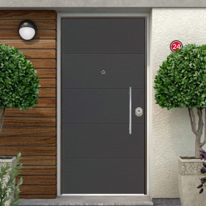 Porta Blindata da Esterno Classe 3 o Classe 4 con Rivestimento Grigio