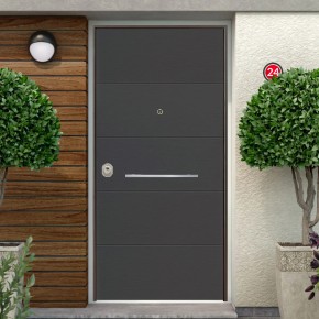Porta Blindata da Esterno Classe 3 o Classe 4 con Rivestimento Grigio 2
