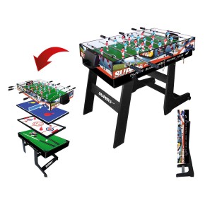 Tavolo Richiudibile 5in1 Biliardino Ping Pong Hockey Curling Biliardo