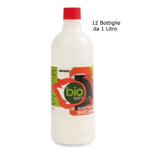 Bioetanolo 12 Bottiglie 1 litro Liquido Combustibile Bio Camino Stufa