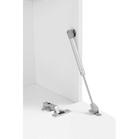 Mobile Porta TV Bianco Lucido con 1 Anta 220 cm Madia Bassa per Soggiorno