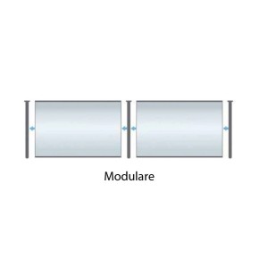 Pensilina 100x60 in Policarbonato Alveolare Trasparente Modulare 2