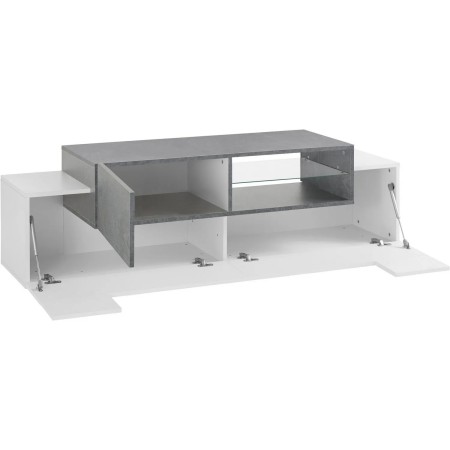 Mobile Porta TV Bianco Ardesia 160 cm Madia Bassa per Soggiorno