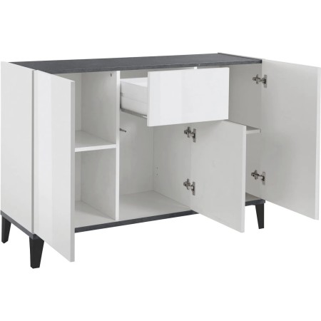 Credenza con 3 Ante 1 Cassetto 120x40x82 Bianco Ardesia