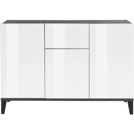 Credenza con 3 Ante 1 Cassetto 120x40x82 Bianco Ardesia